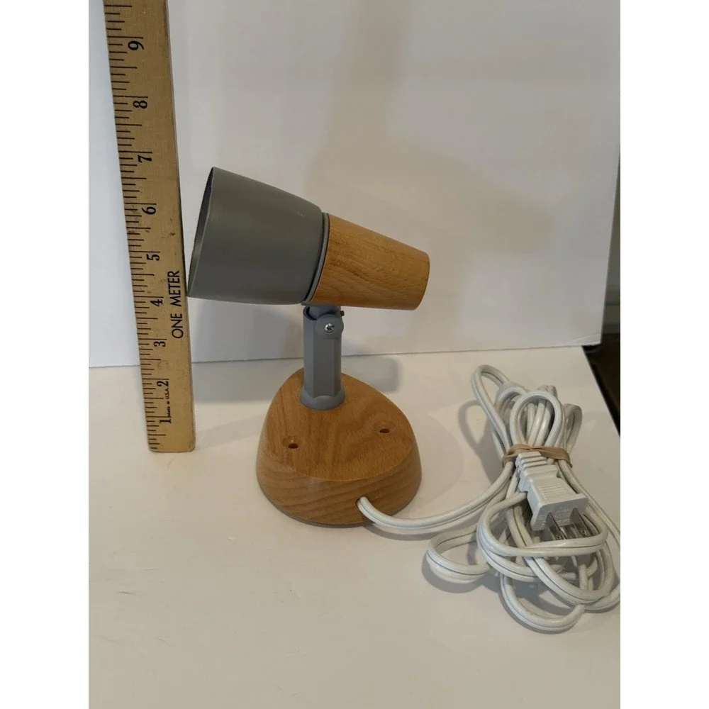 Vintage IKEA LJUS Wall Sconce Spotlight Lamp Type V9509 Beech Wood Grey Hungary